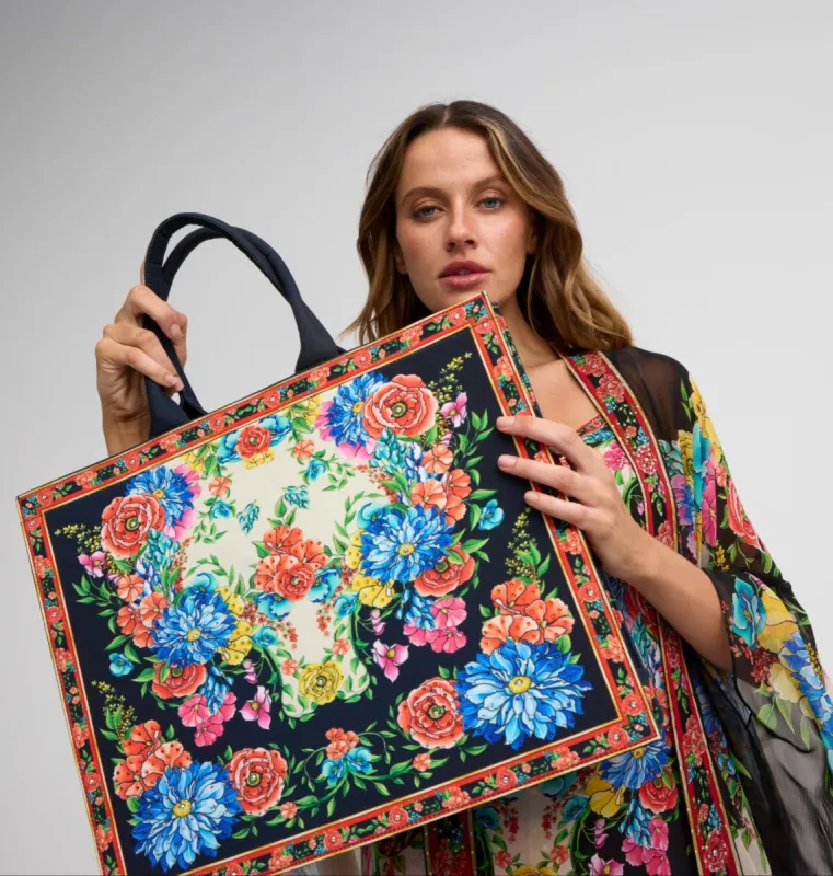 Spanish Flowers Tote Bag sold by Czarina