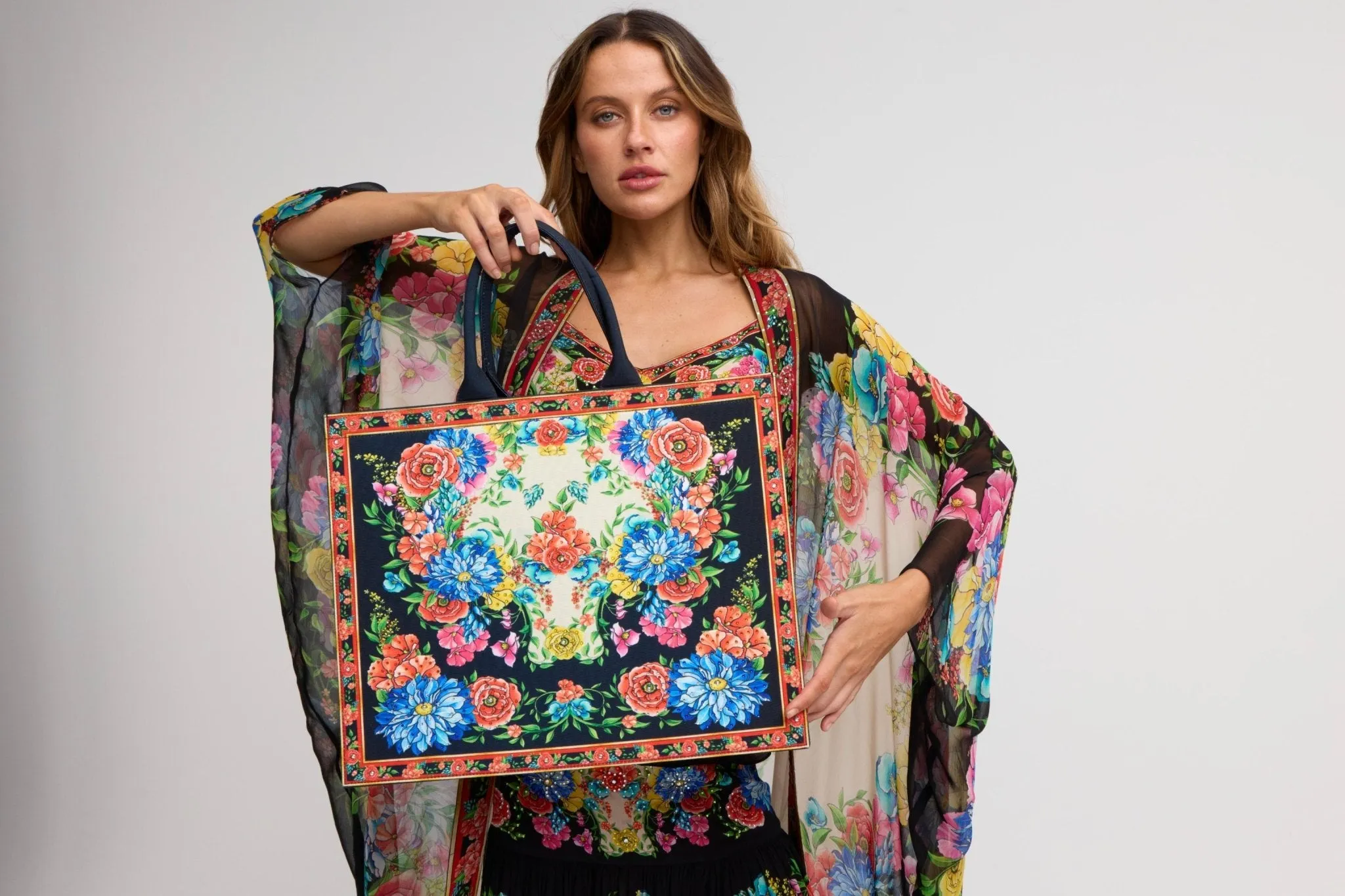 Spanish Flowers Tote Bag sold by Czarina product image thumbnail 3