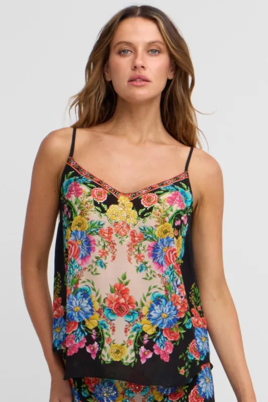 Spanish Flowers Cami Top sold by Czarina