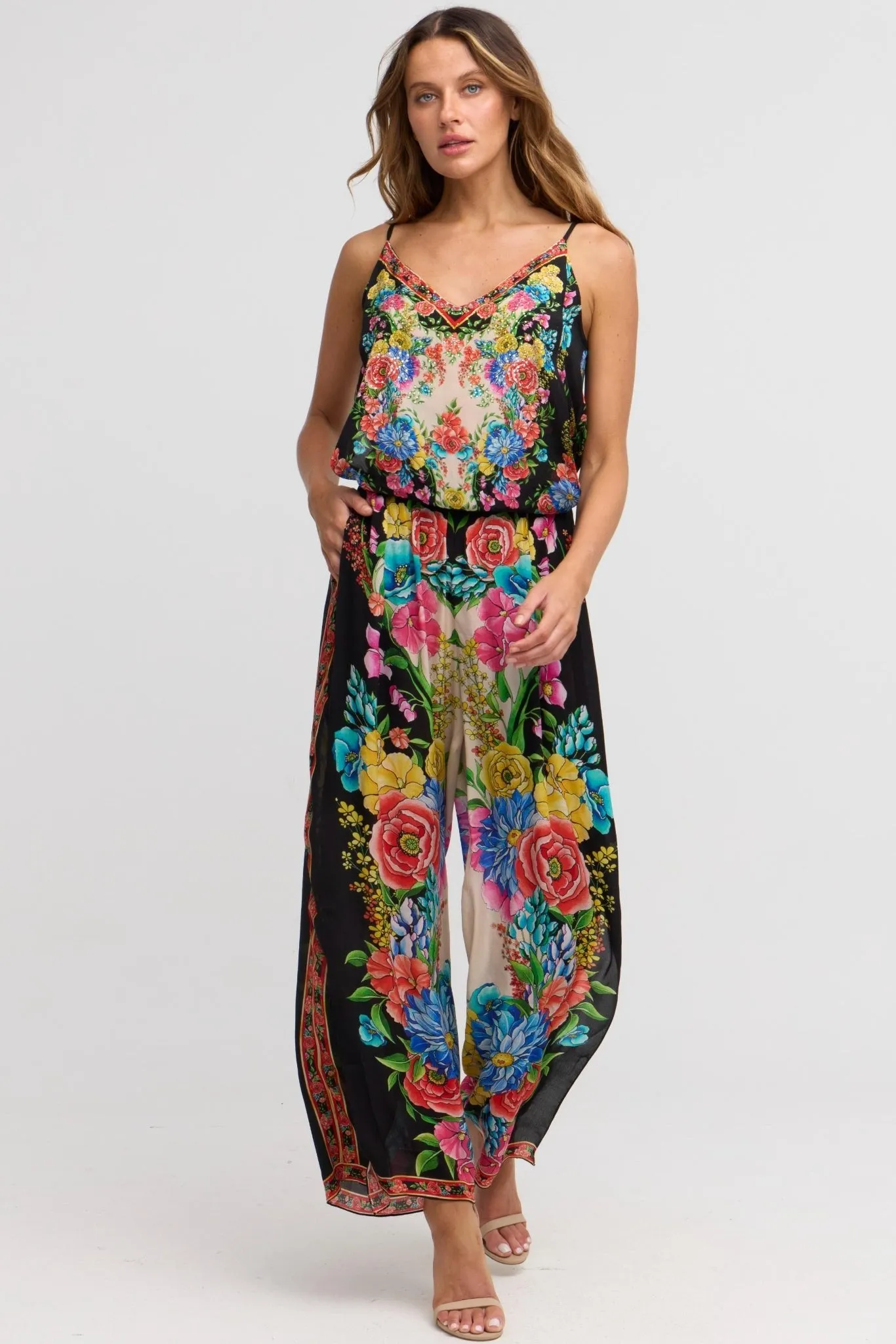 Spanish Flowers Jumpsuit sold by Czarina product image thumbnail 2