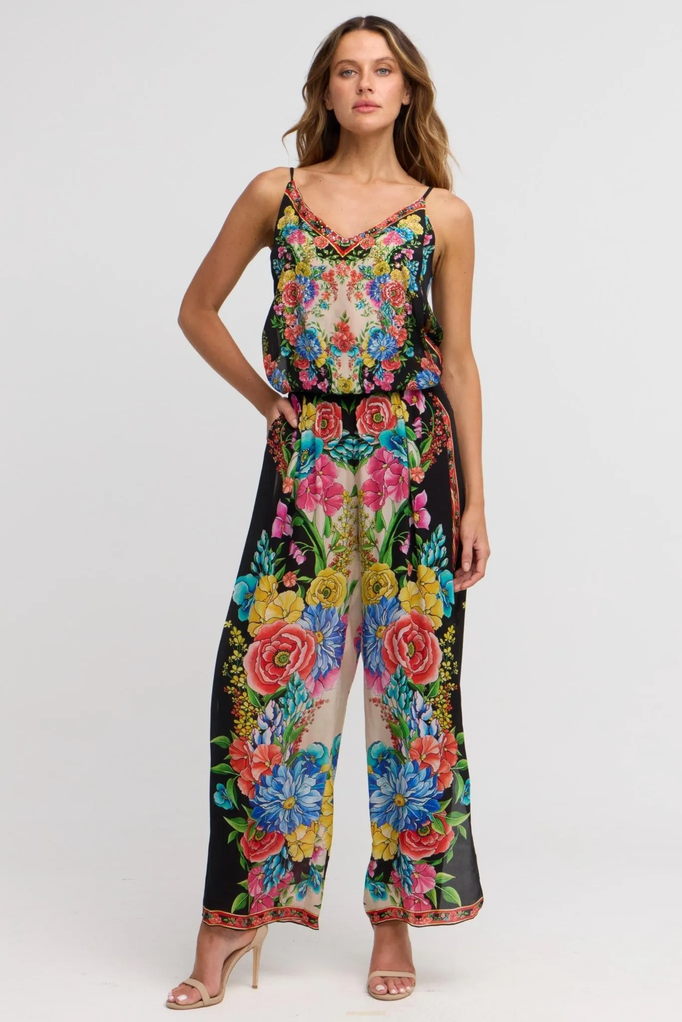 Spanish Flowers Jumpsuit sold by Czarina product image thumbnail 3