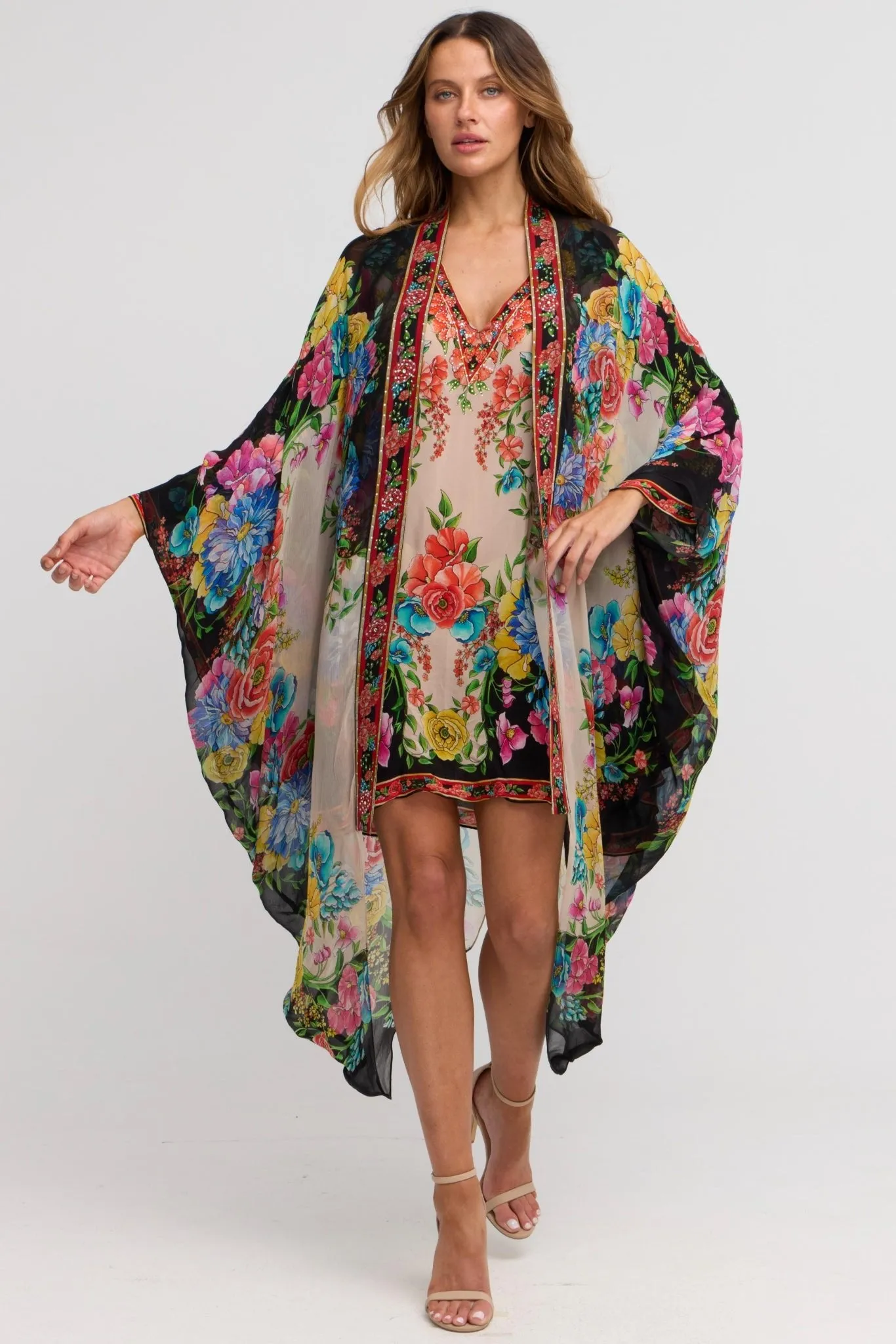 Spanish Flowers Medium Cape sold by Czarina