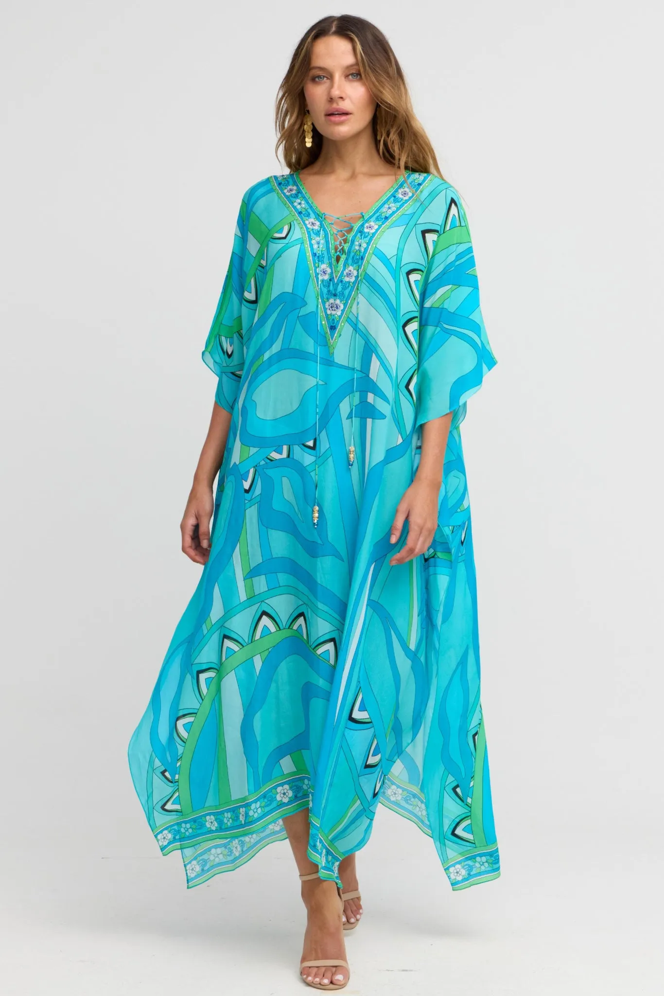 Oceanic Blues Medium Kaftan sold by Czarina product image thumbnail 2