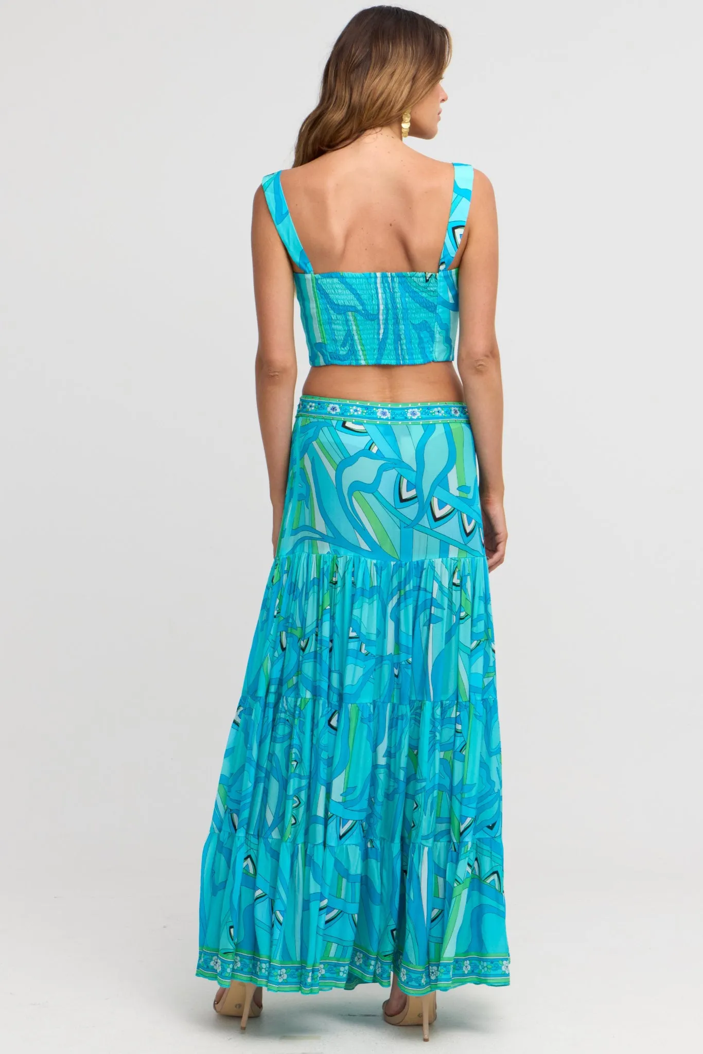 Oceanic Blues Max Skirt w Side Slit sold by Czarina product image thumbnail 5