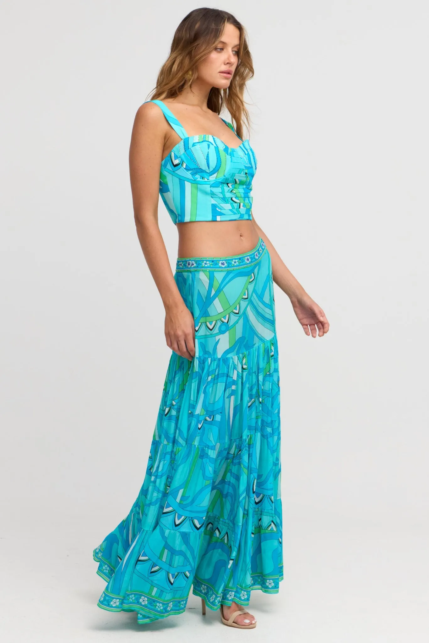 Oceanic Blues Max Skirt w Side Slit sold by Czarina product image thumbnail 4
