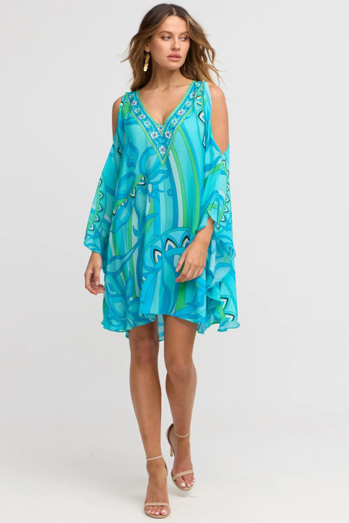Oceanic Blues Kaftan Dress sold by Czarina product image thumbnail 5