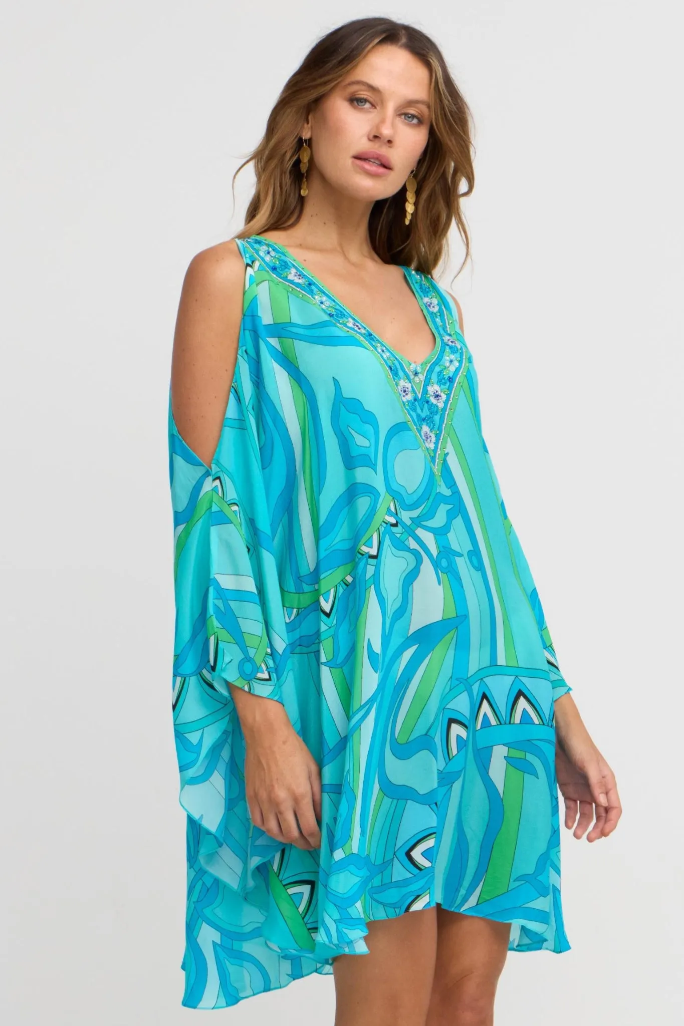 Oceanic Blues Kaftan Dress sold by Czarina product image thumbnail 3