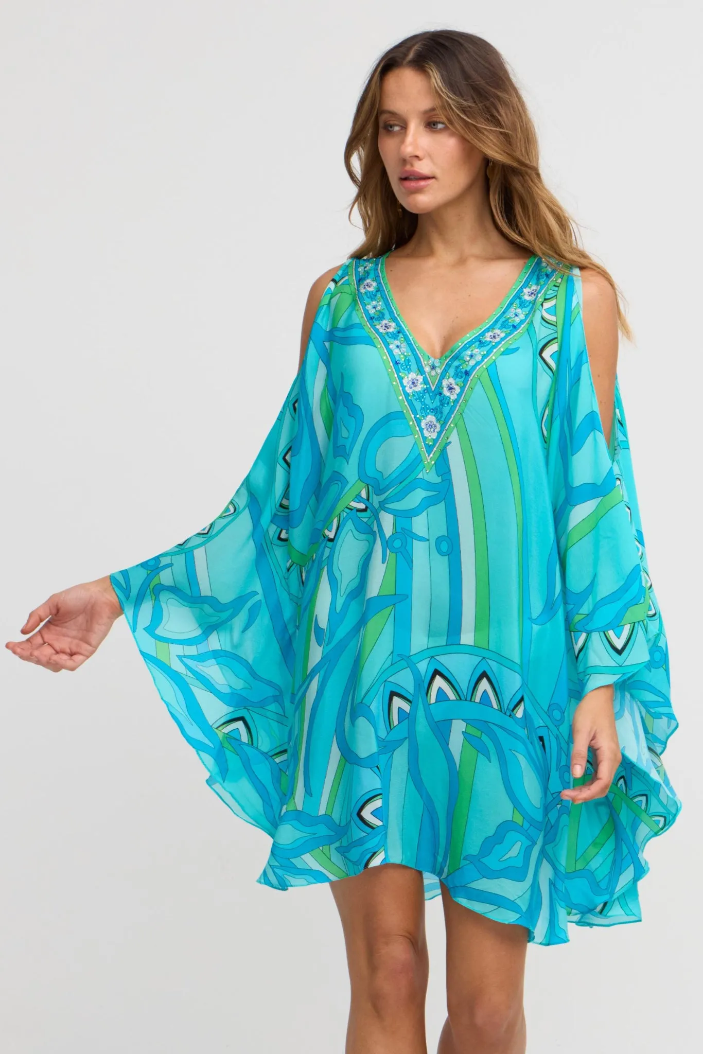 Oceanic Blues Kaftan Dress sold by Czarina product image thumbnail 2
