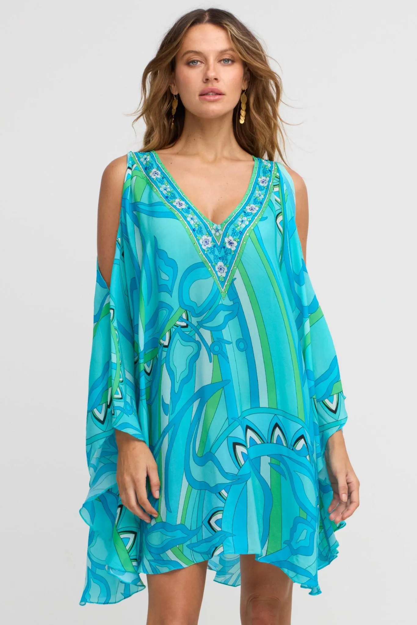 Oceanic Blues Kaftan Dress sold by Czarina