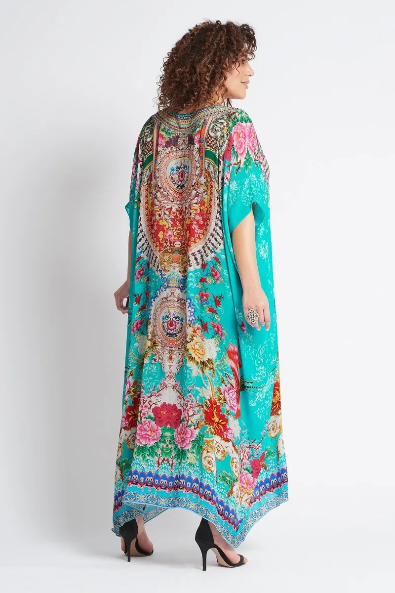 Once In A Blue Moon Round-Neck Long Kaftan sold by Czarina product image thumbnail 4