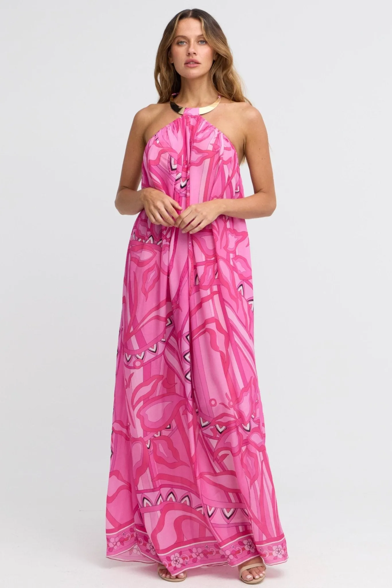 Pink Passion Halter neck Dress sold by Czarina product image thumbnail 2