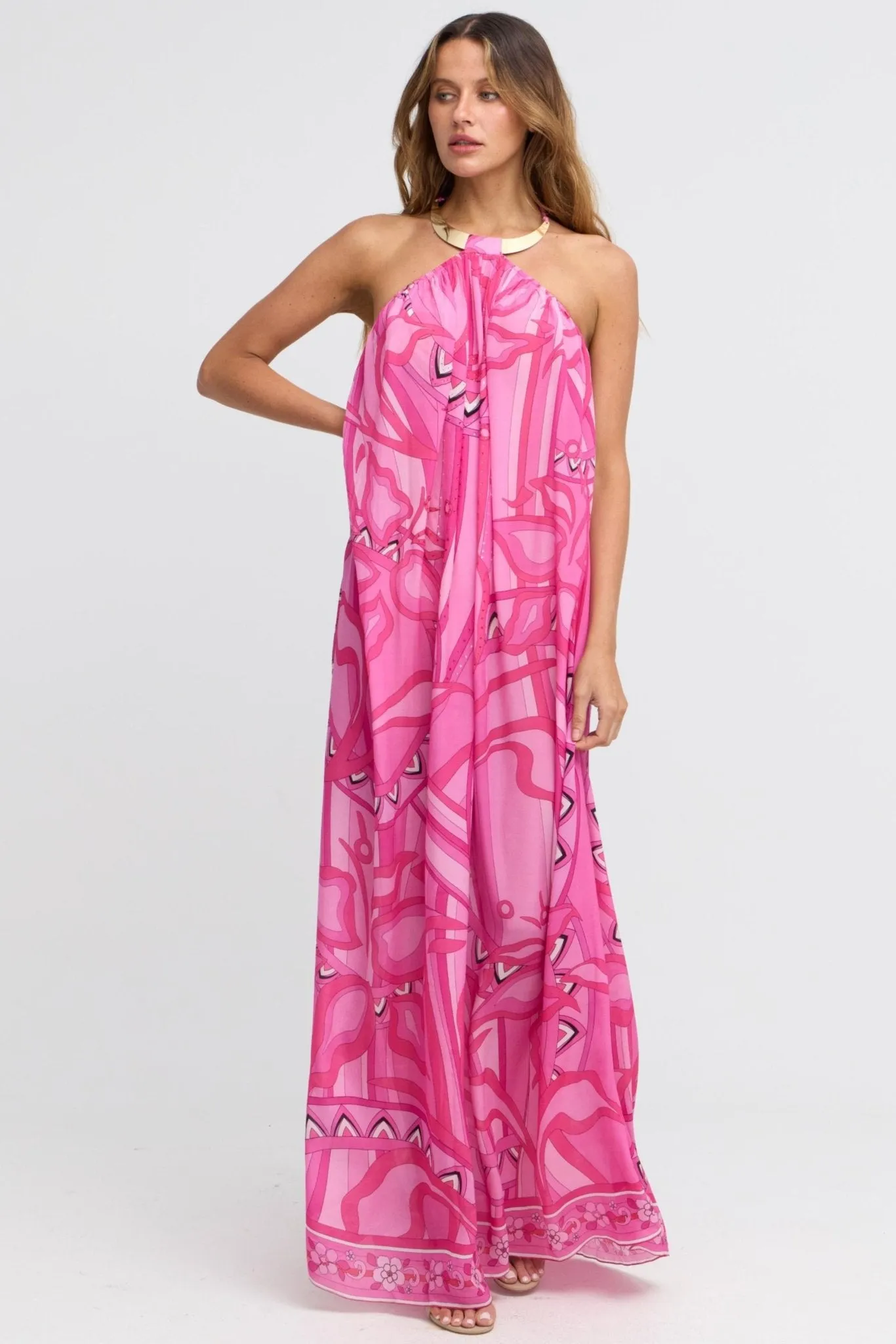 Pink Passion Halter neck Dress sold by Czarina product image thumbnail 3