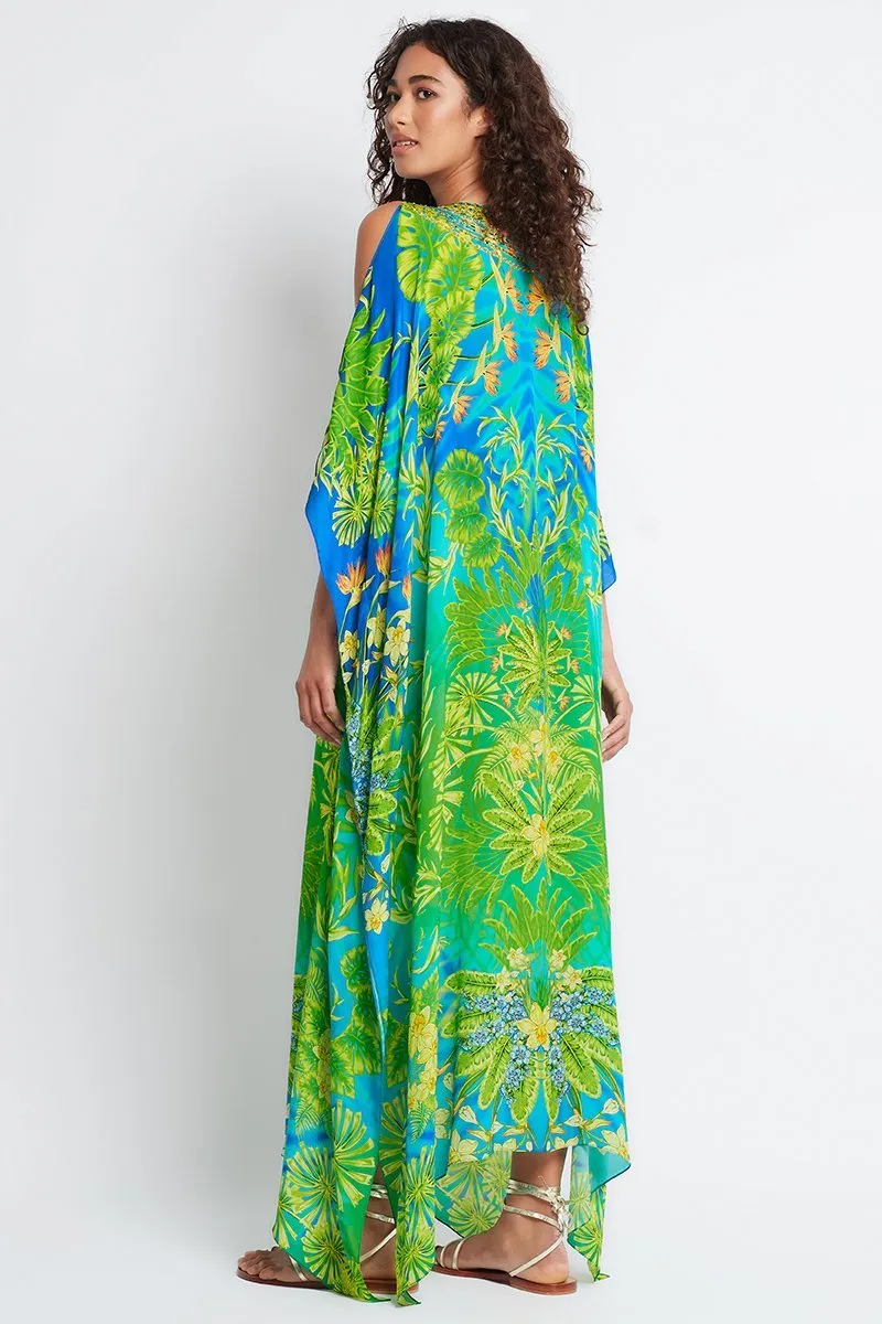 Between The Raindrops Long Kaftan W Slit sold by Czarina product image thumbnail 4