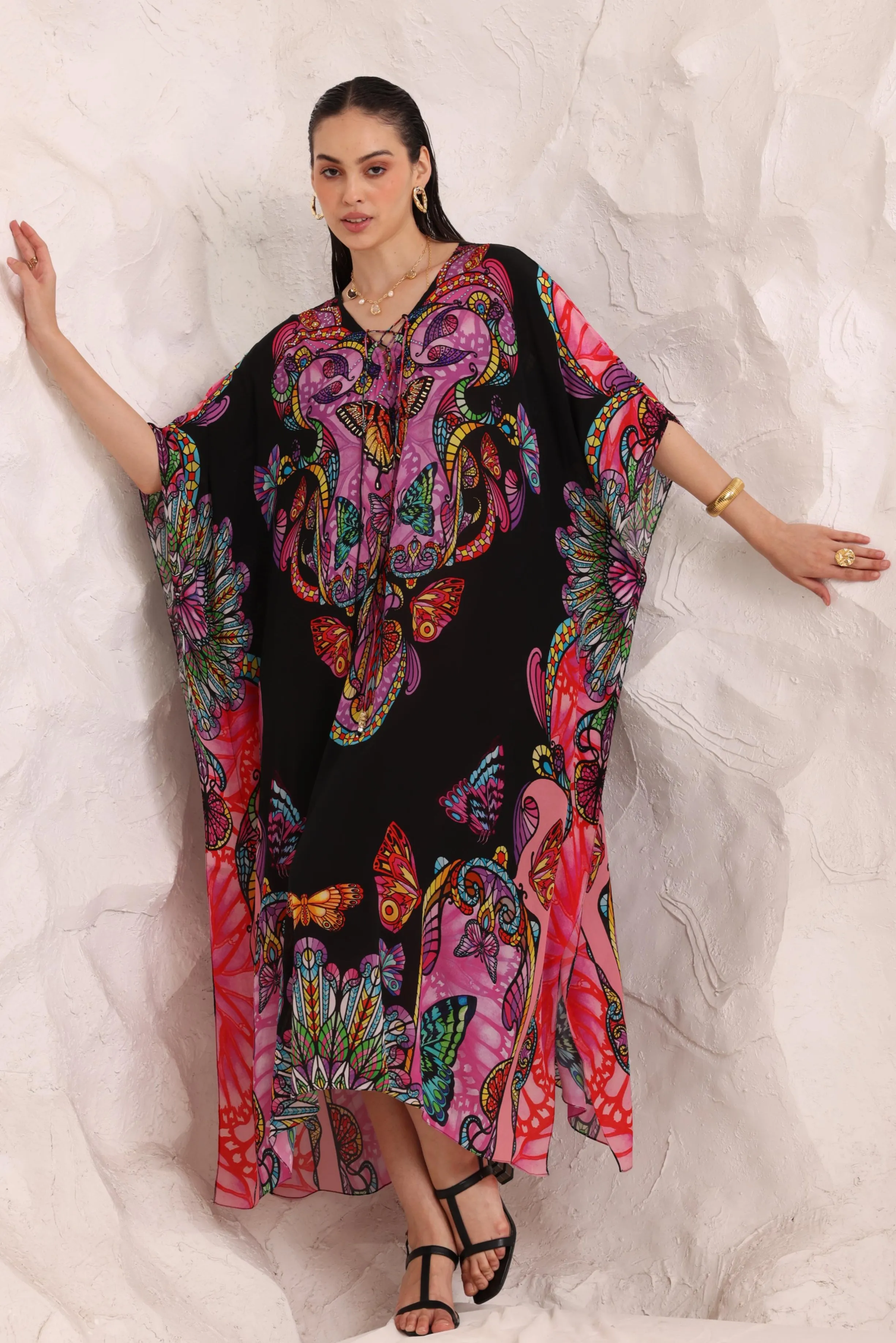 Midnight Wings Medium Kaftan sold by Czarina