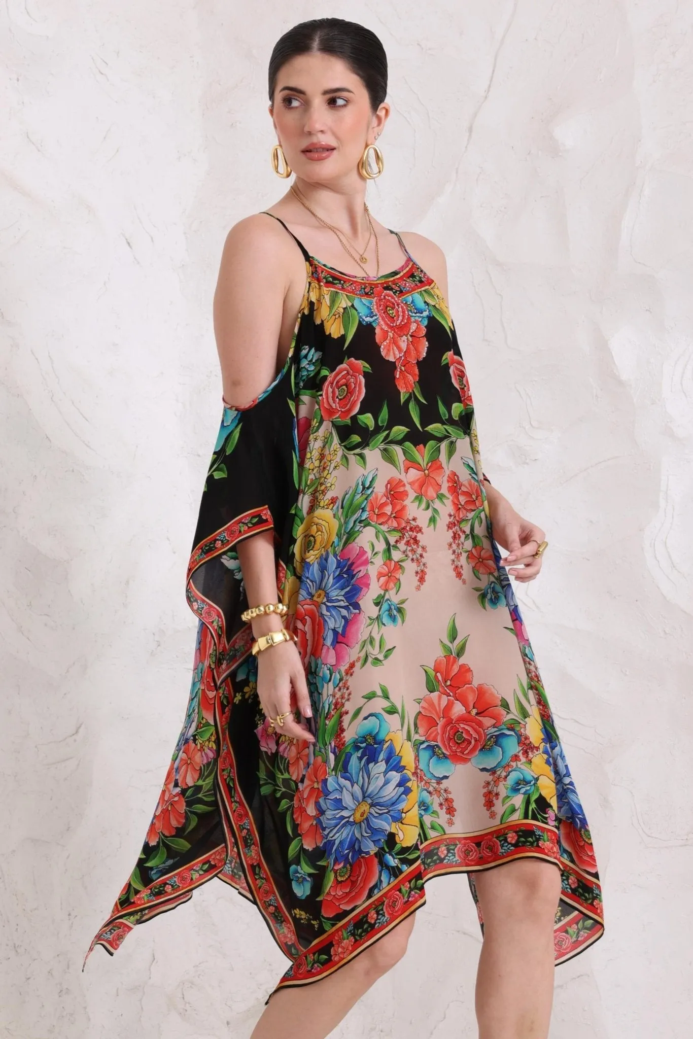 Spanish Flowers C-S Shoulder Kaftan sold by Czarina product image thumbnail 3