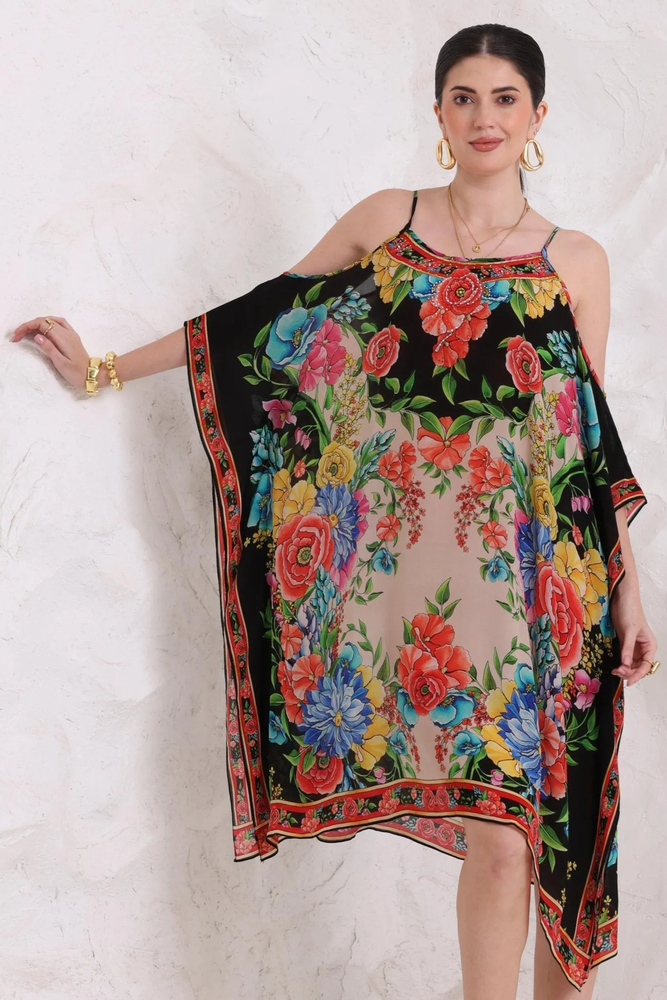 Spanish Flowers C-S Shoulder Kaftan sold by Czarina product image thumbnail 2