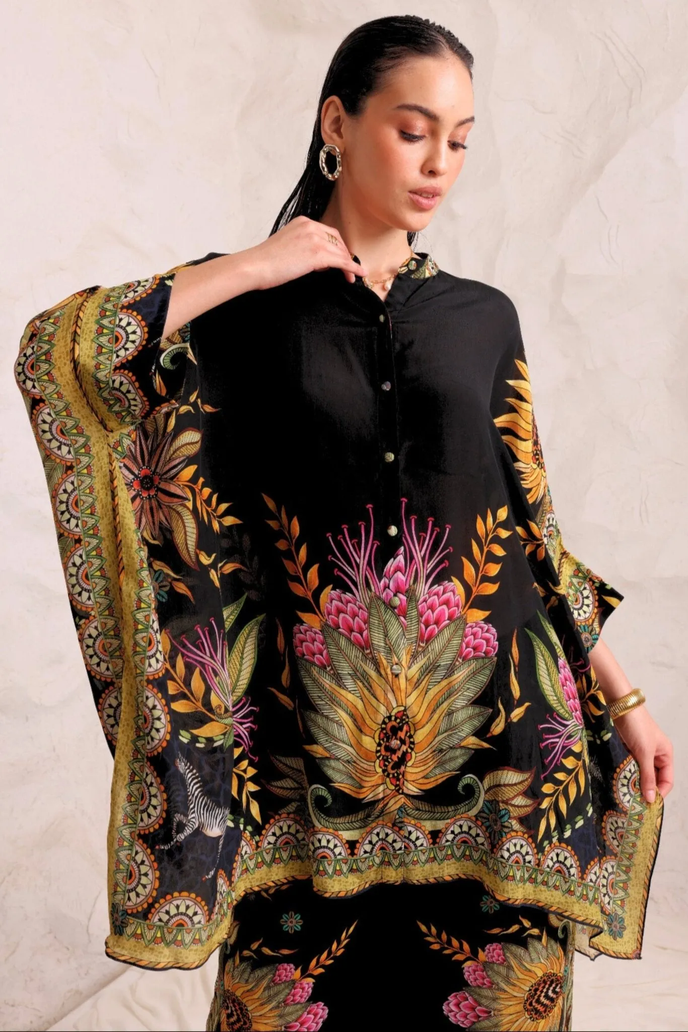Queen Of Savannah Kaftan Top w Sleeves sold by Czarina product image thumbnail 3