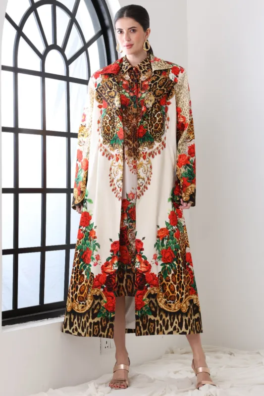 WHITE LEOPARDESS TRENCH COAT sold by Czarina