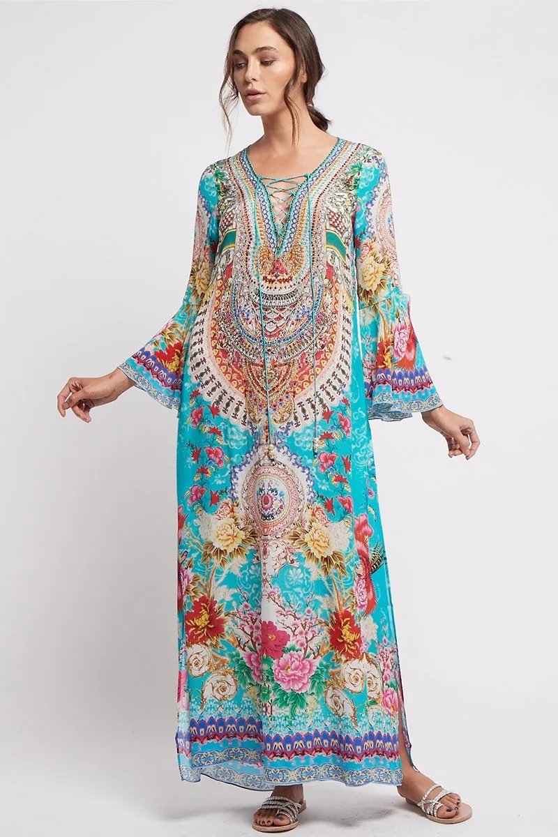 Once In A Blue Moon Maxi Dress W Sleeves sold by Czarina product image thumbnail 2