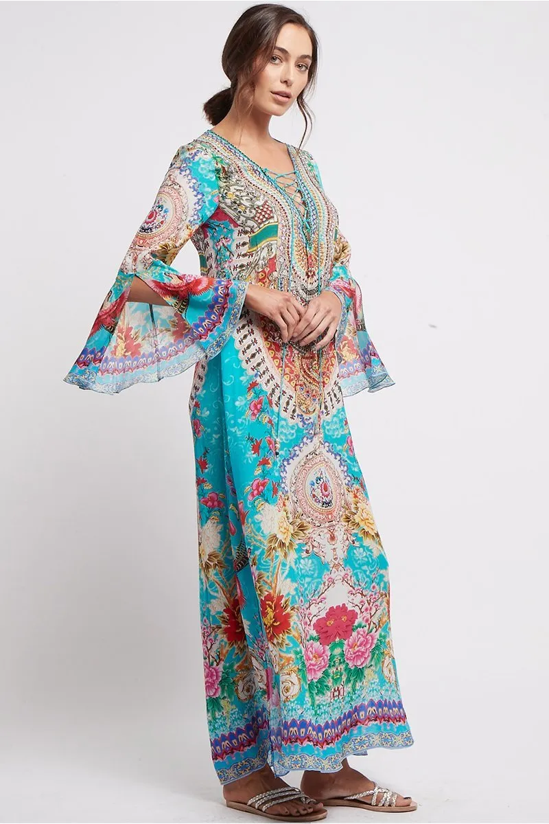 Once In A Blue Moon Maxi Dress W Sleeves sold by Czarina product image thumbnail 3
