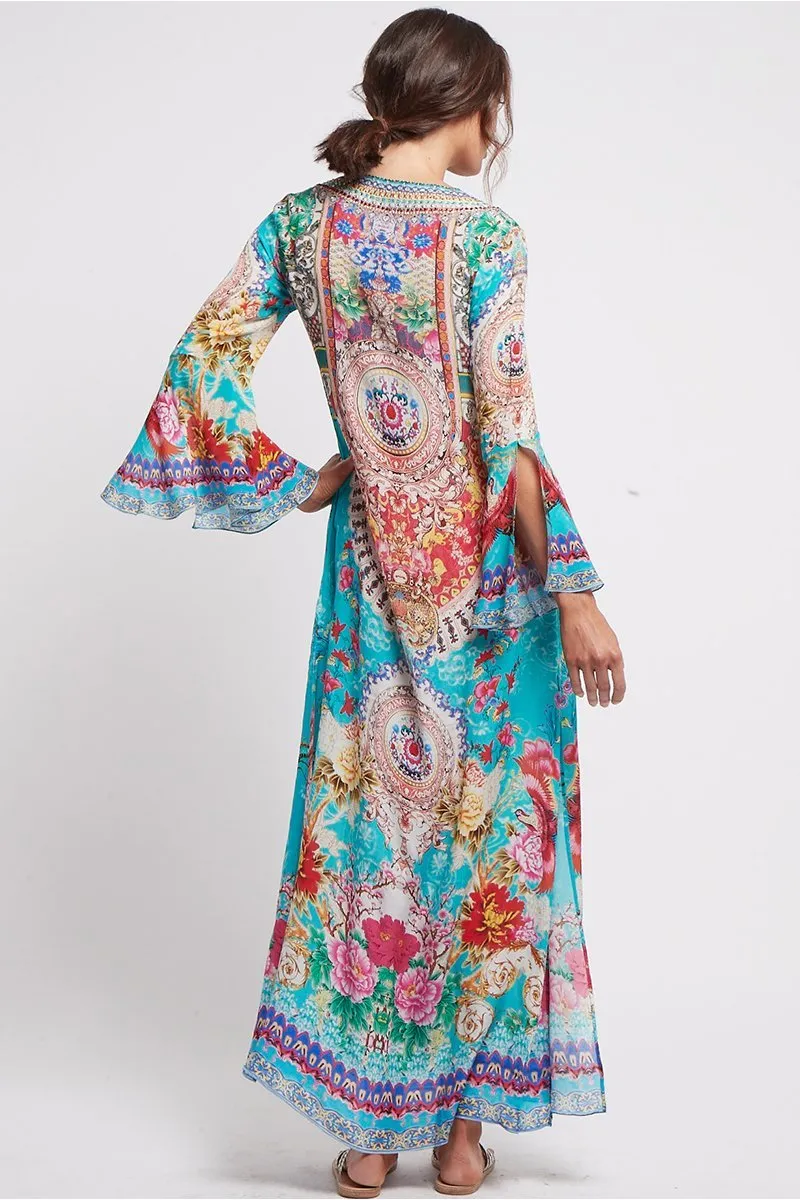Once In A Blue Moon Maxi Dress W Sleeves sold by Czarina product image thumbnail 4
