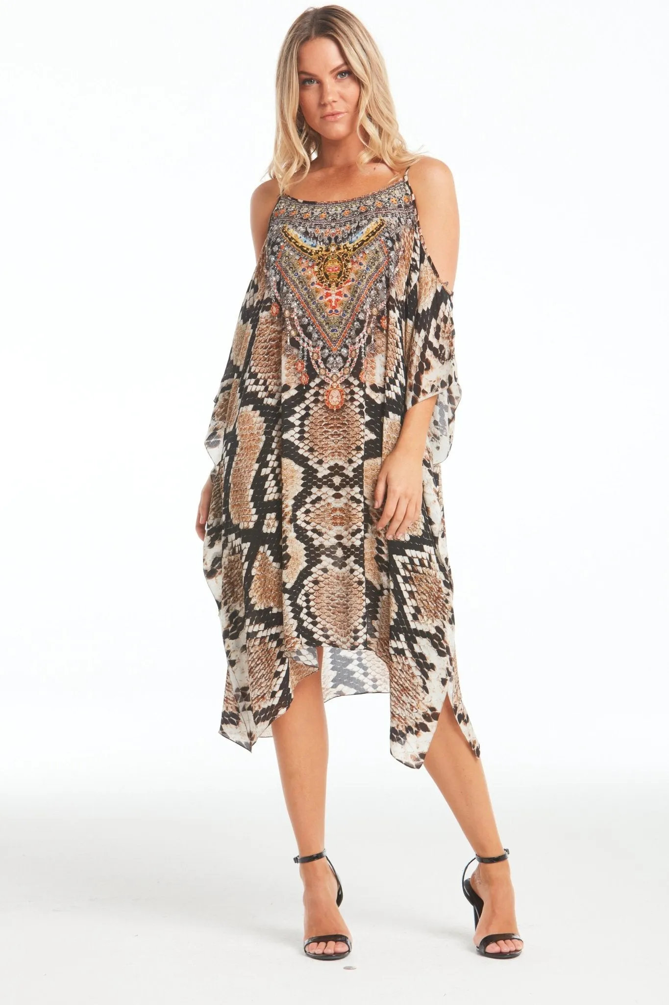 Wild Desert Cold-Shoulder Short Kaftan sold by Czarina product image thumbnail 5