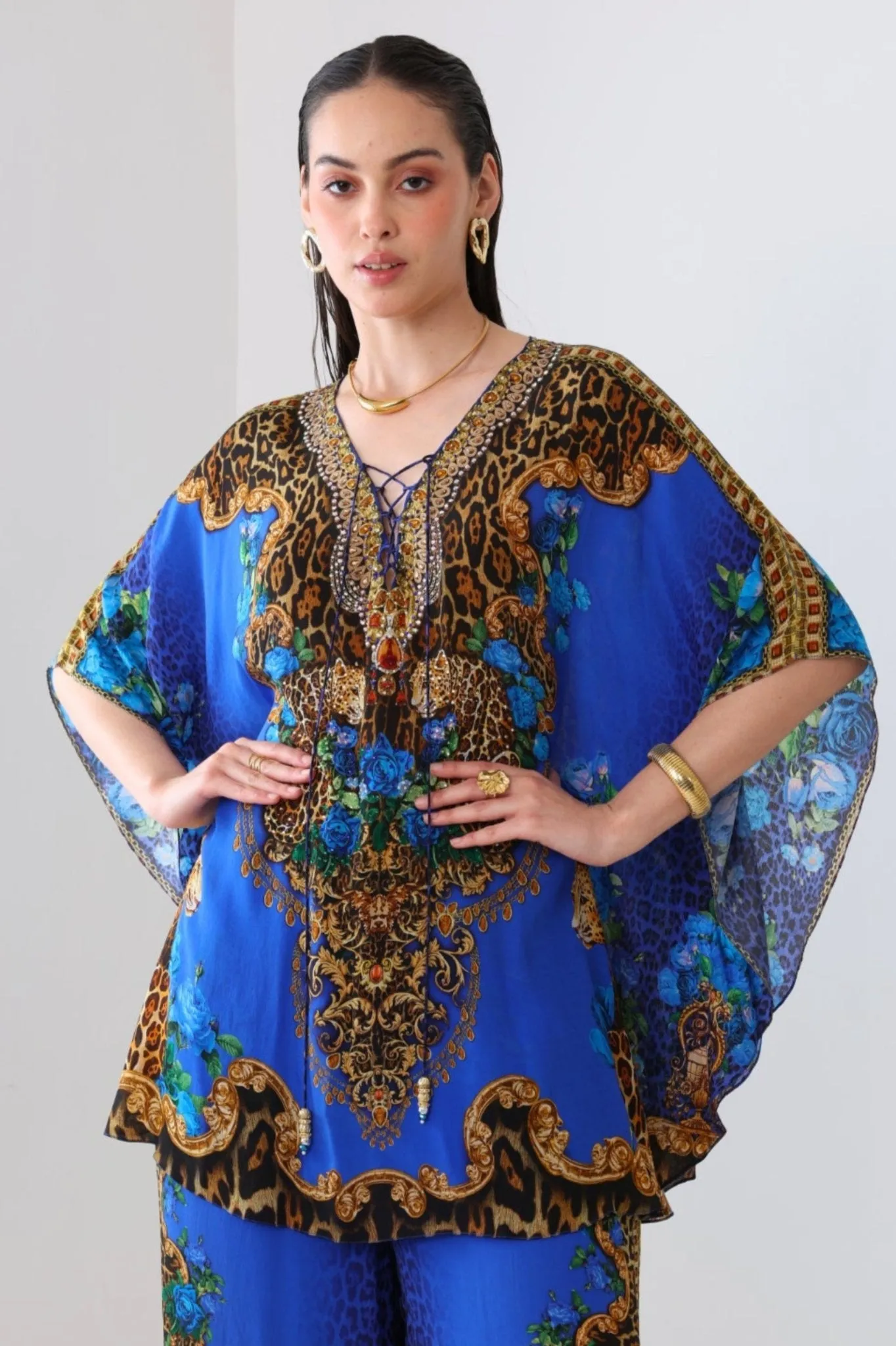 BLUE LEOPARDESS BUTTERFLY TOP sold by Czarina product image thumbnail 3