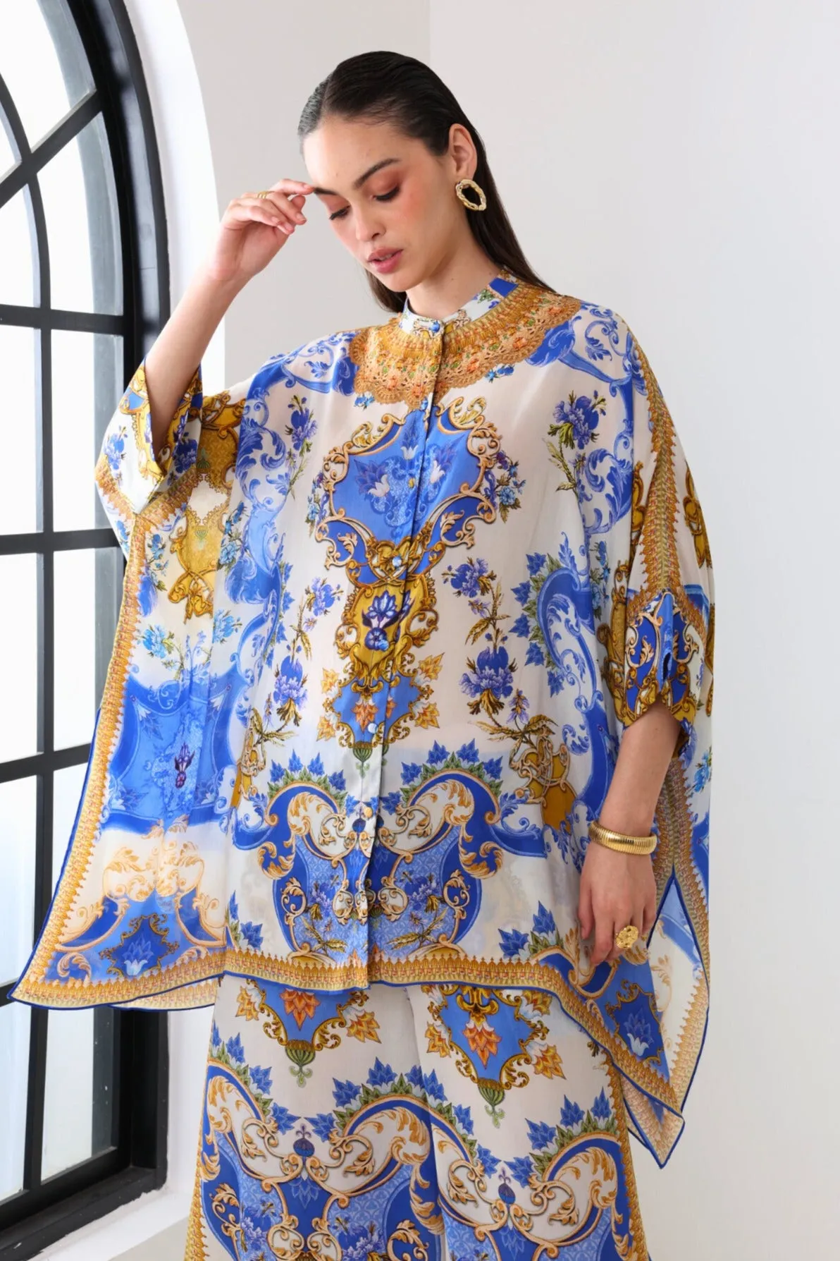 SANTORINI SUNRISE KAFTAN TOP W SLEEVES sold by Czarina
