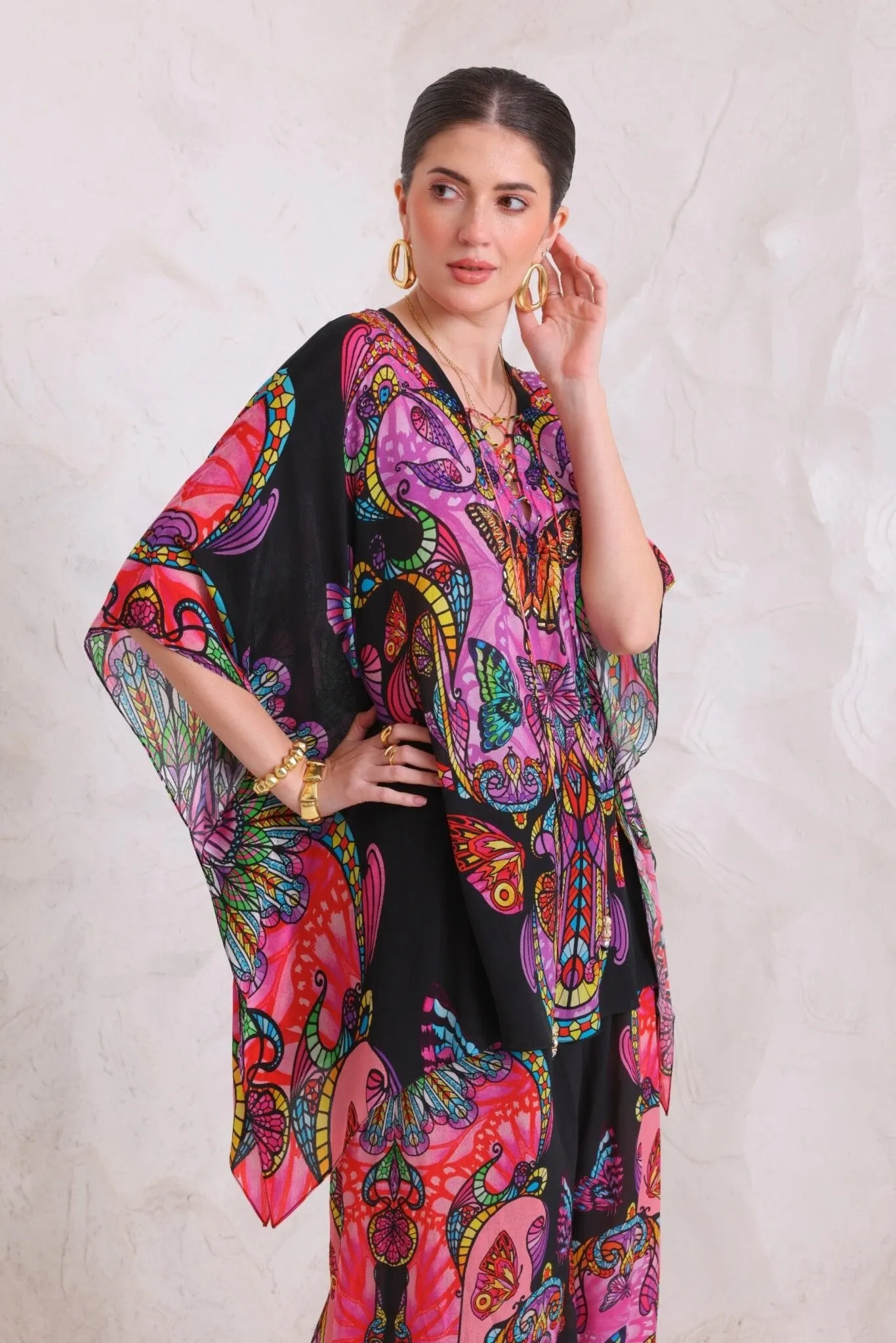 MIDNIGHT WINGS KAFTAN TOP sold by Czarina product image thumbnail 3