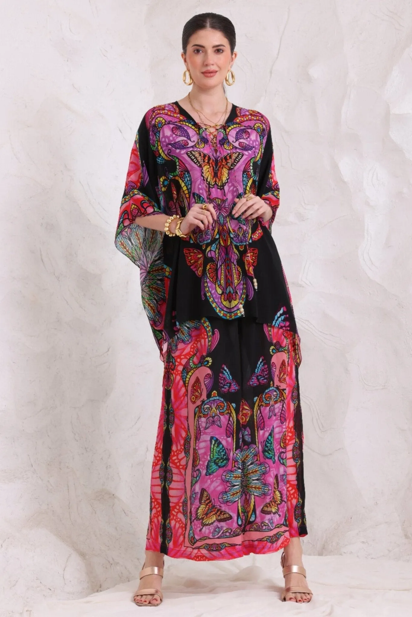 MIDNIGHT WINGS KAFTAN TOP sold by Czarina product image thumbnail 2