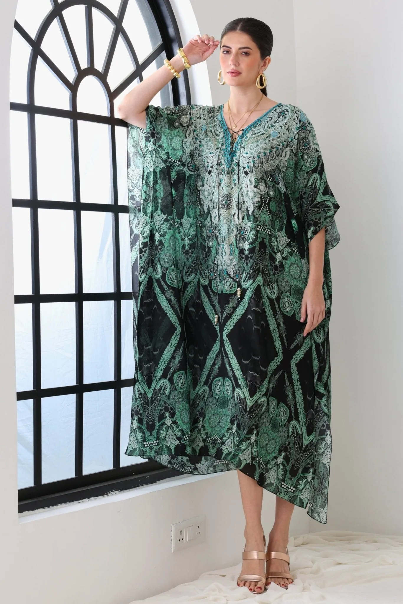 EMERALD OASIS MEDIUM KAFTAN sold by Czarina