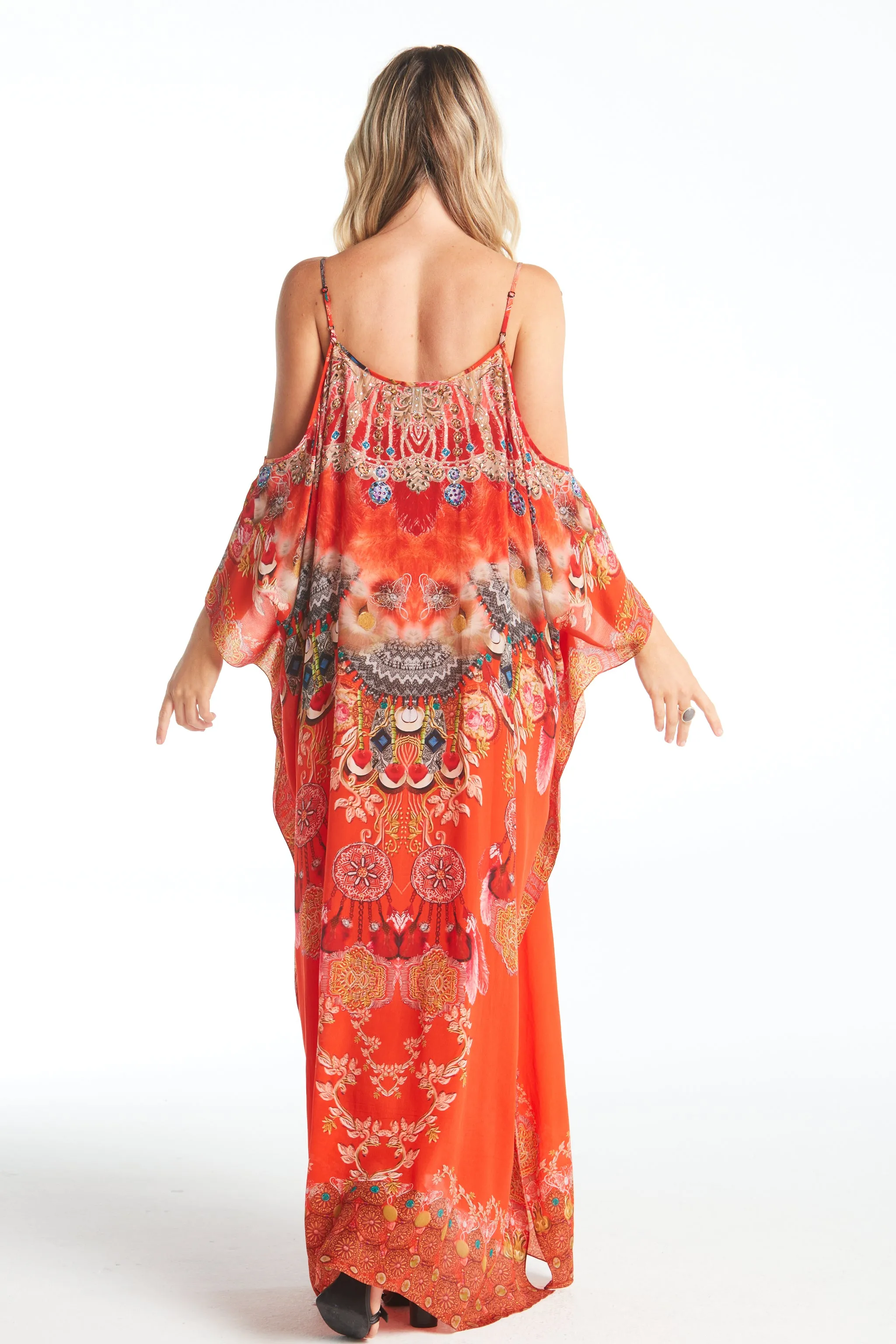 Goddess Cold-Shoulder Long Kaftan sold by Czarina product image thumbnail 5