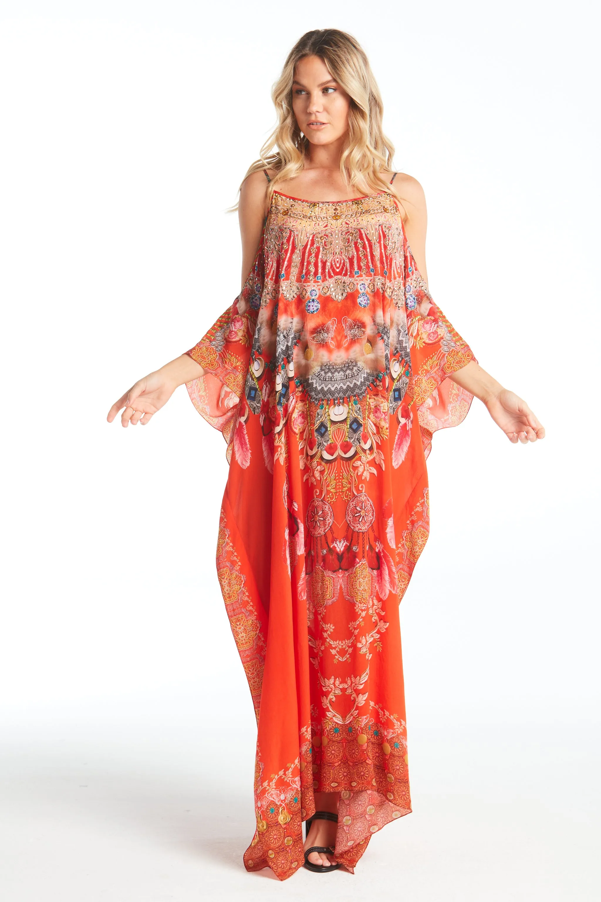 Goddess Cold-Shoulder Long Kaftan sold by Czarina product image thumbnail 2