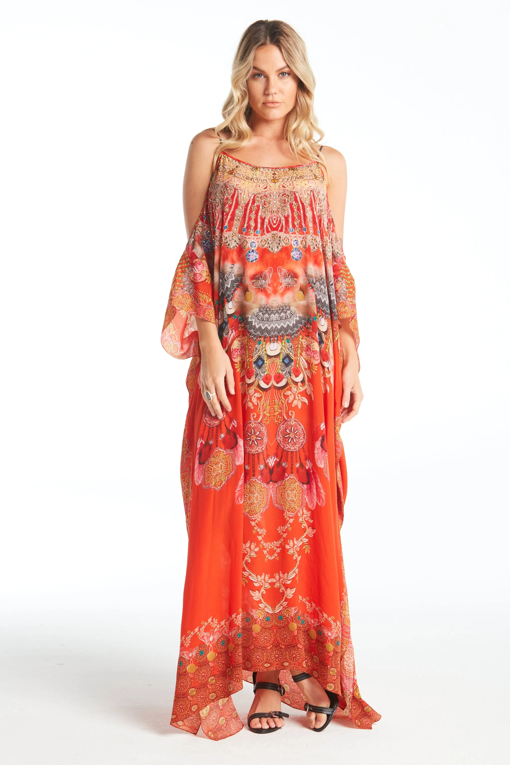 Goddess Cold-Shoulder Long Kaftan sold by Czarina product image thumbnail 4