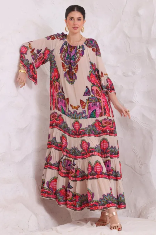 WINGS OF WONDER OFF SHOULDER MAXI DRESS sold by Czarina