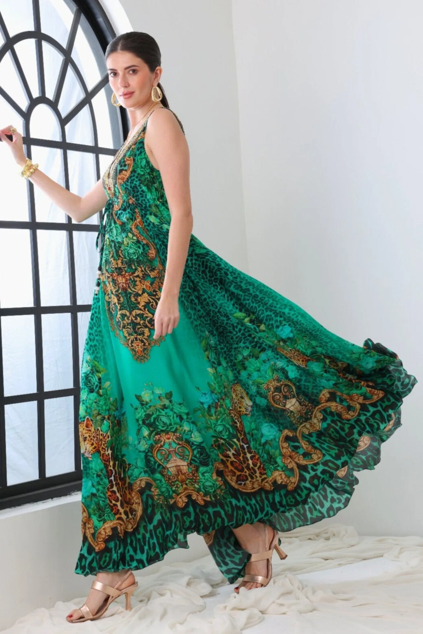 EMERALD LEOPARDESS MAXI DRESS sold by Czarina product image thumbnail 3