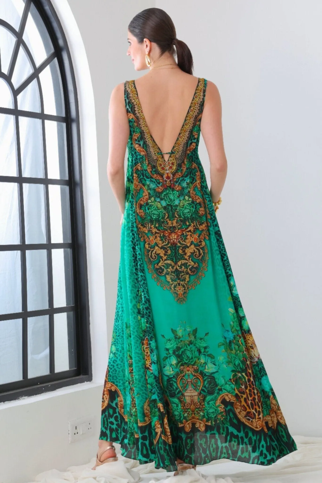 EMERALD LEOPARDESS MAXI DRESS sold by Czarina product image thumbnail 4