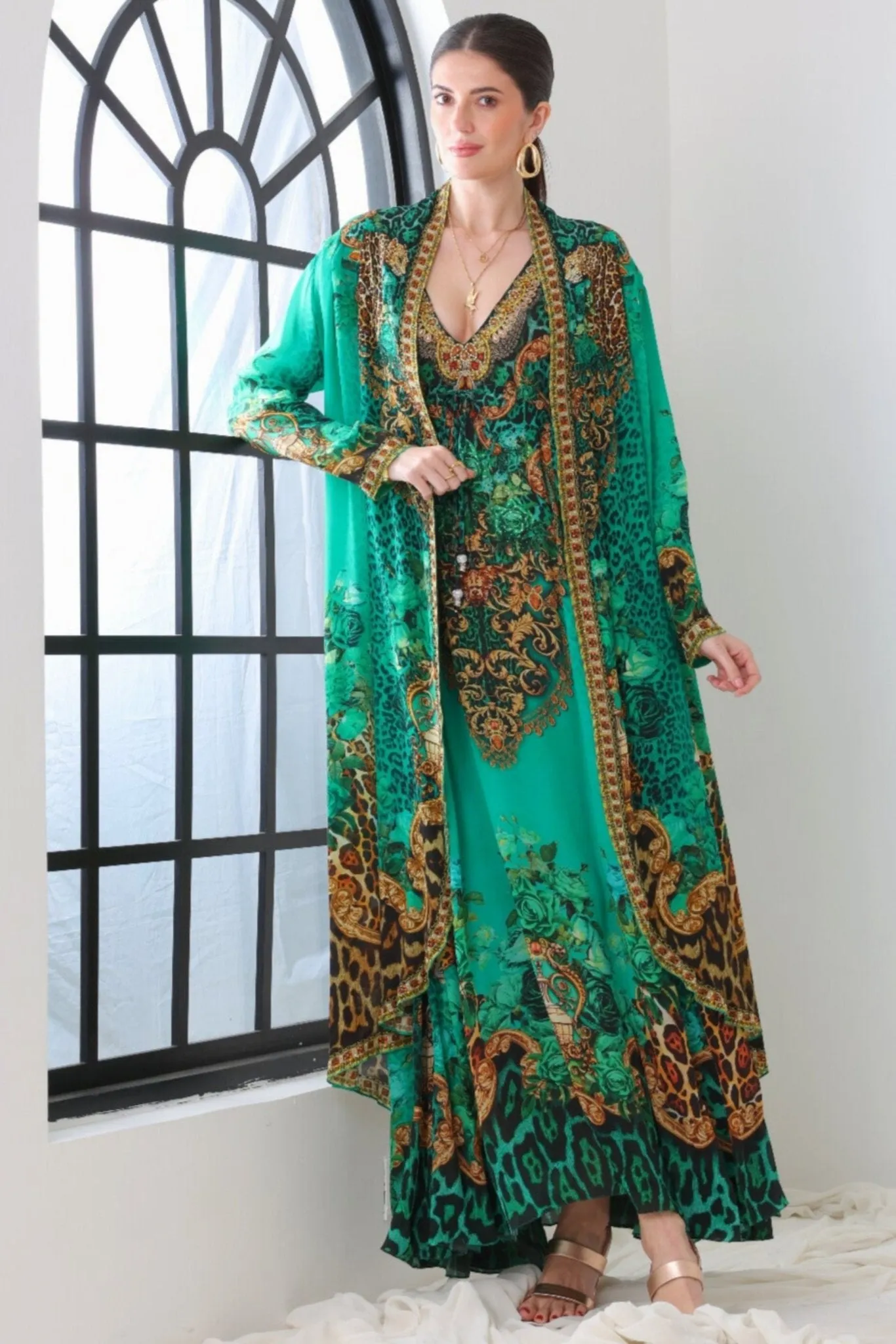 EMERALD LEOPARDESS MAXI DRESS sold by Czarina product image thumbnail 5