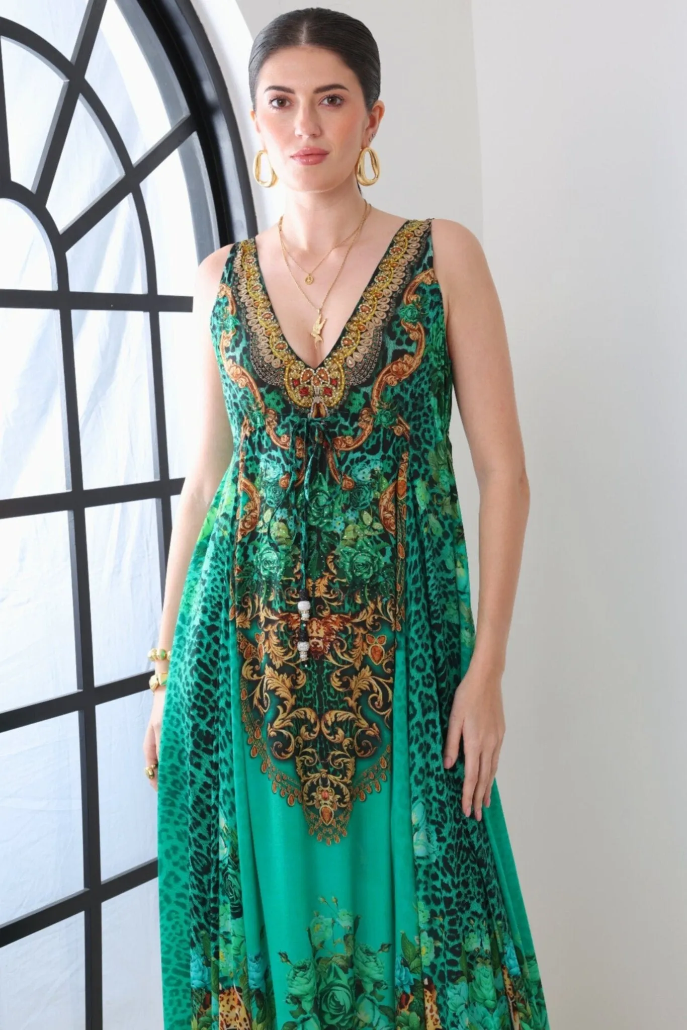 EMERALD LEOPARDESS MAXI DRESS sold by Czarina product image thumbnail 2