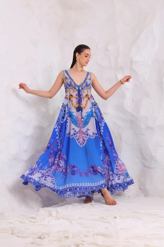 PURPLE PEARLS MAXI DRESS sold by Czarina