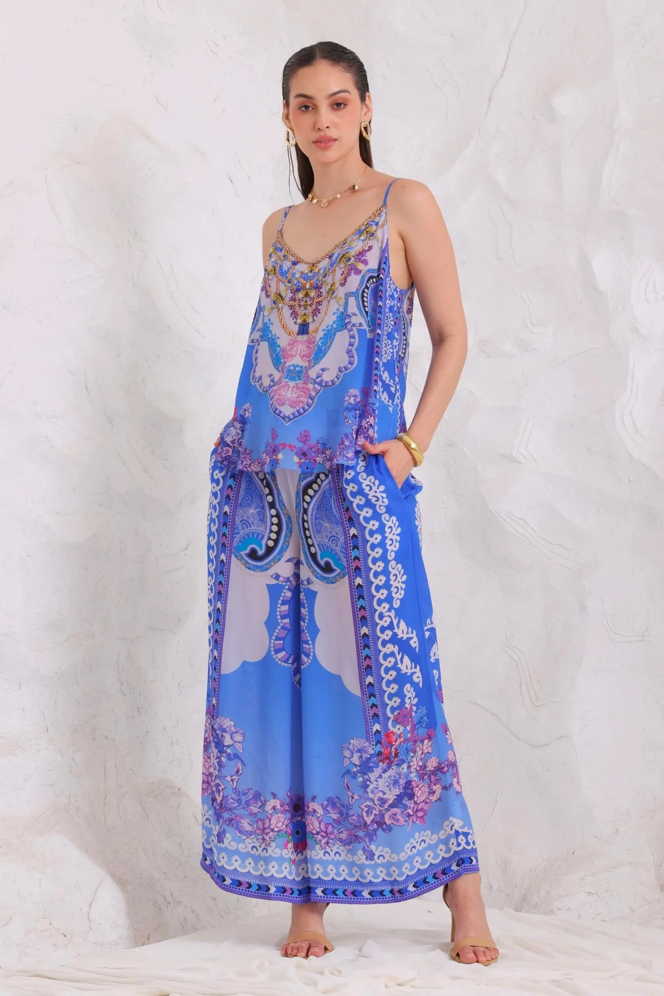 PURPLE PEARLS TROUSERS sold by Czarina