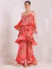 PINK PARADISE S-S RUFFLE MAXI DRESS sold by Czarina