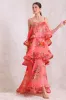 PINK PARADISE S-S RUFFLE MAXI DRESS sold by Czarina