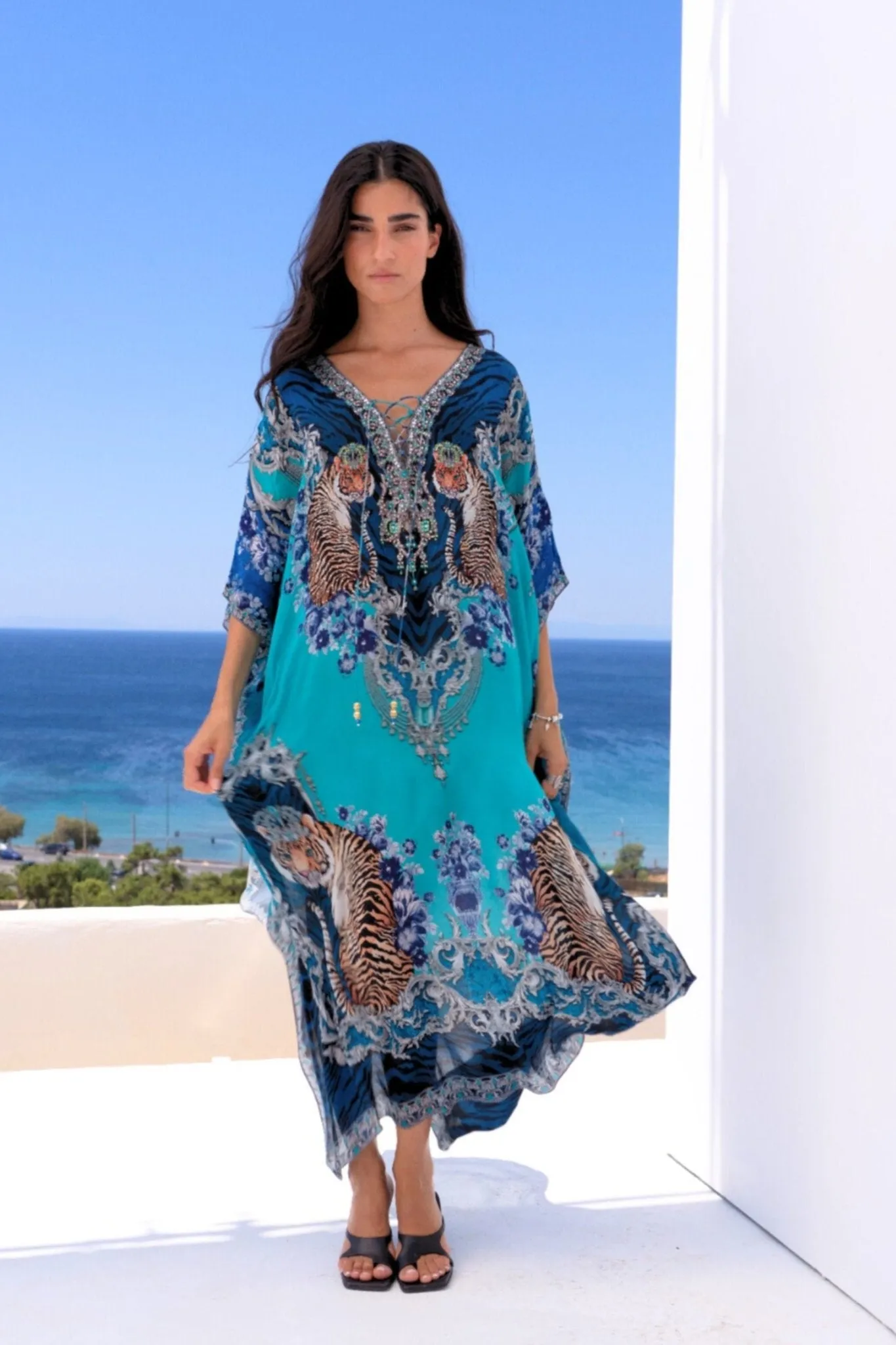 BLUE TIGRESS MEDIUM KAFTAN sold by Czarina