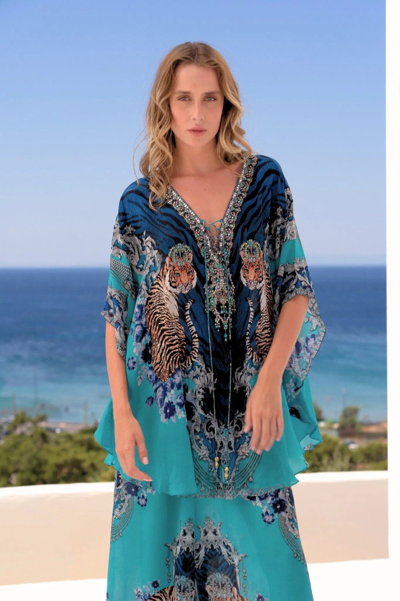 BLUE TIGRESS BUTTERFLY TOP sold by Czarina product image thumbnail 2