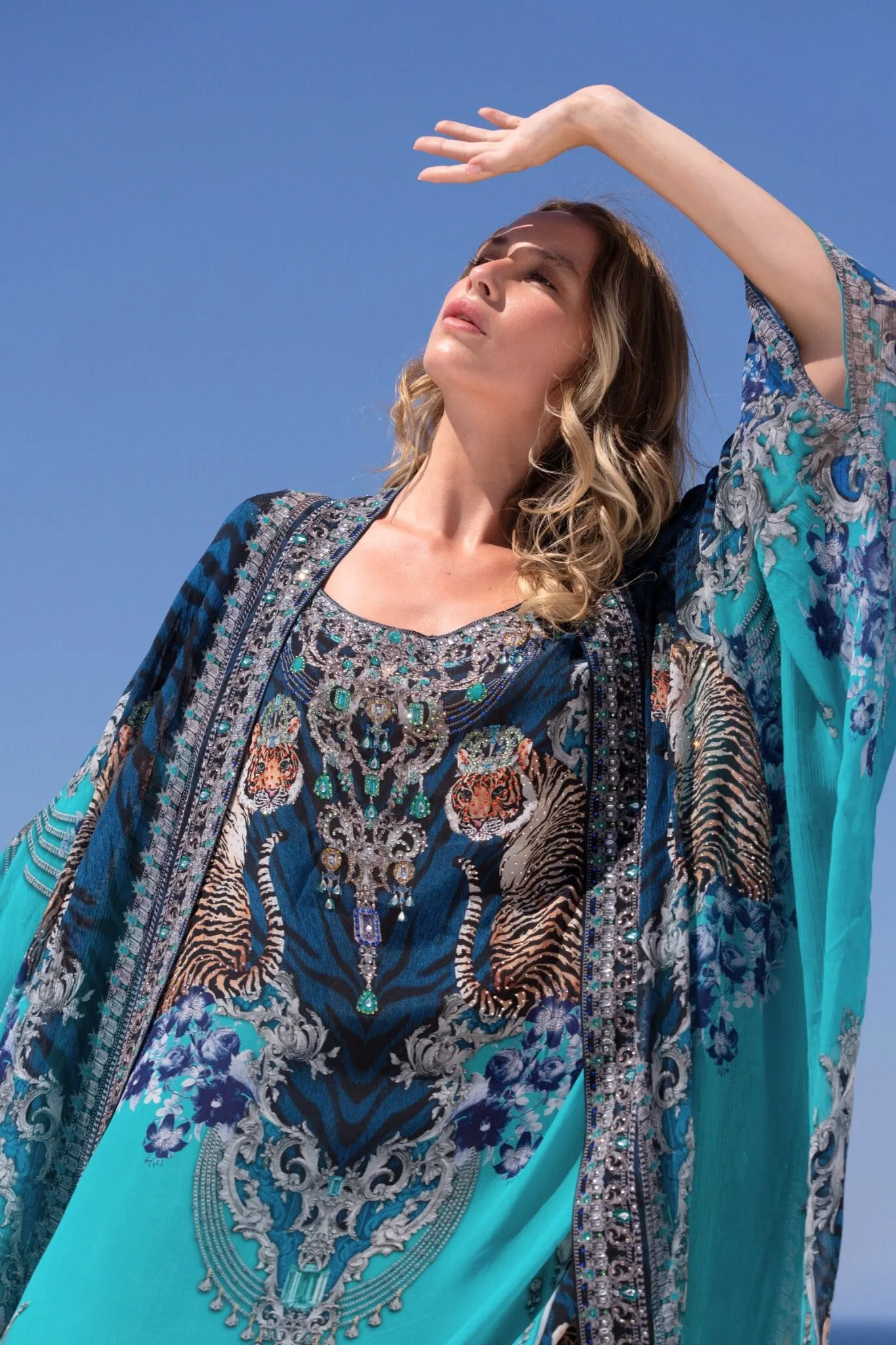 BLUE TIGRESS MEDIUM CAPE sold by Czarina product image thumbnail 3
