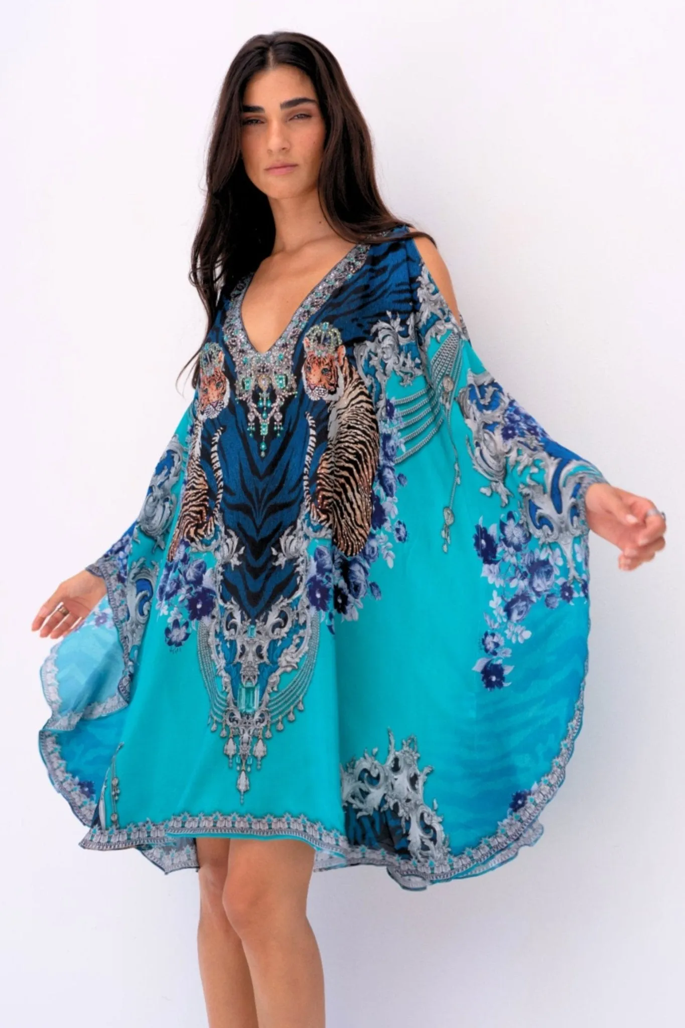 BLUE TIGRESS KAFTAN DRESS sold by Czarina product image thumbnail 4