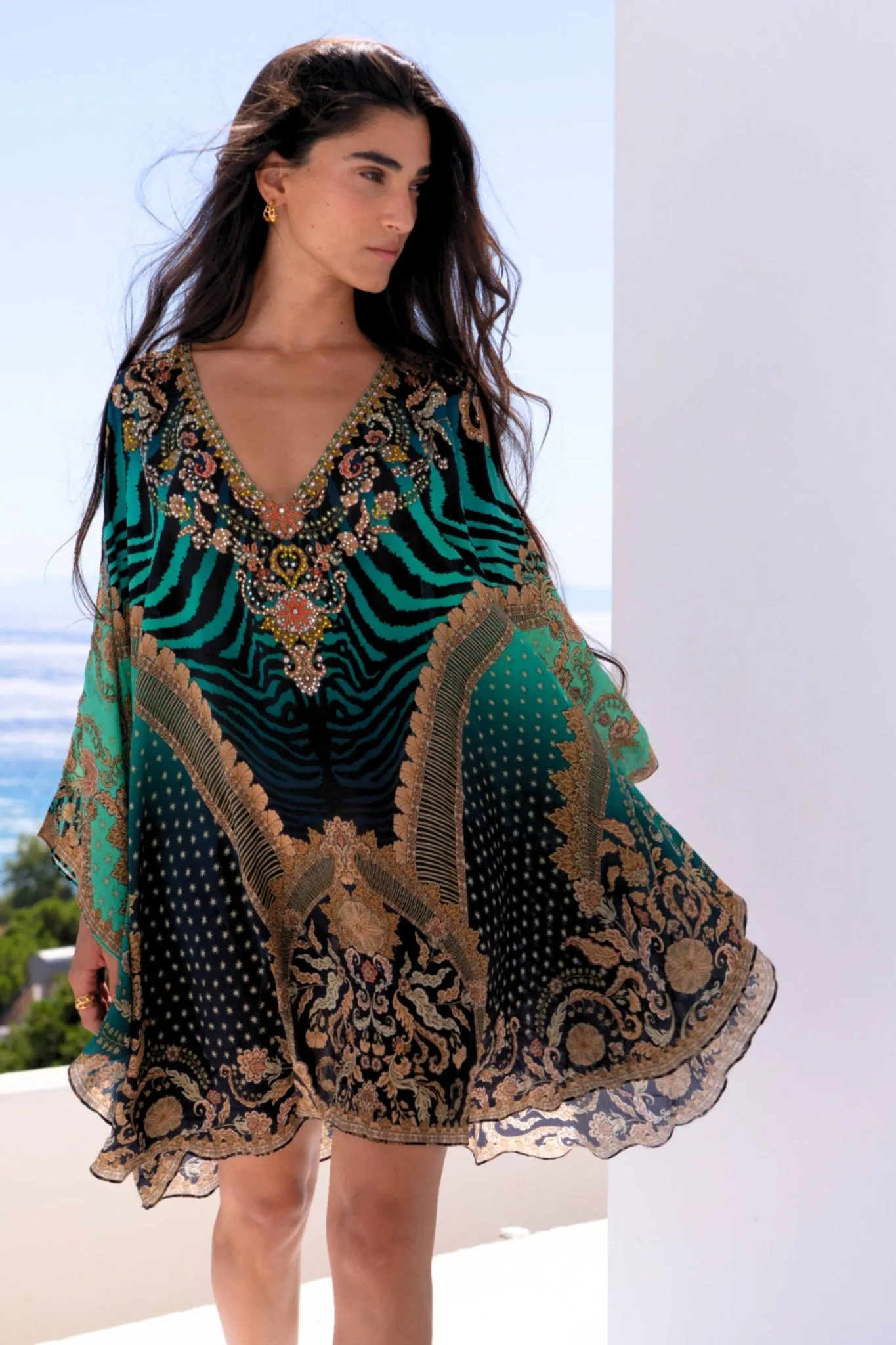 EMERALD EMPRESS KAFTAN DRESS sold by Czarina product image thumbnail 4