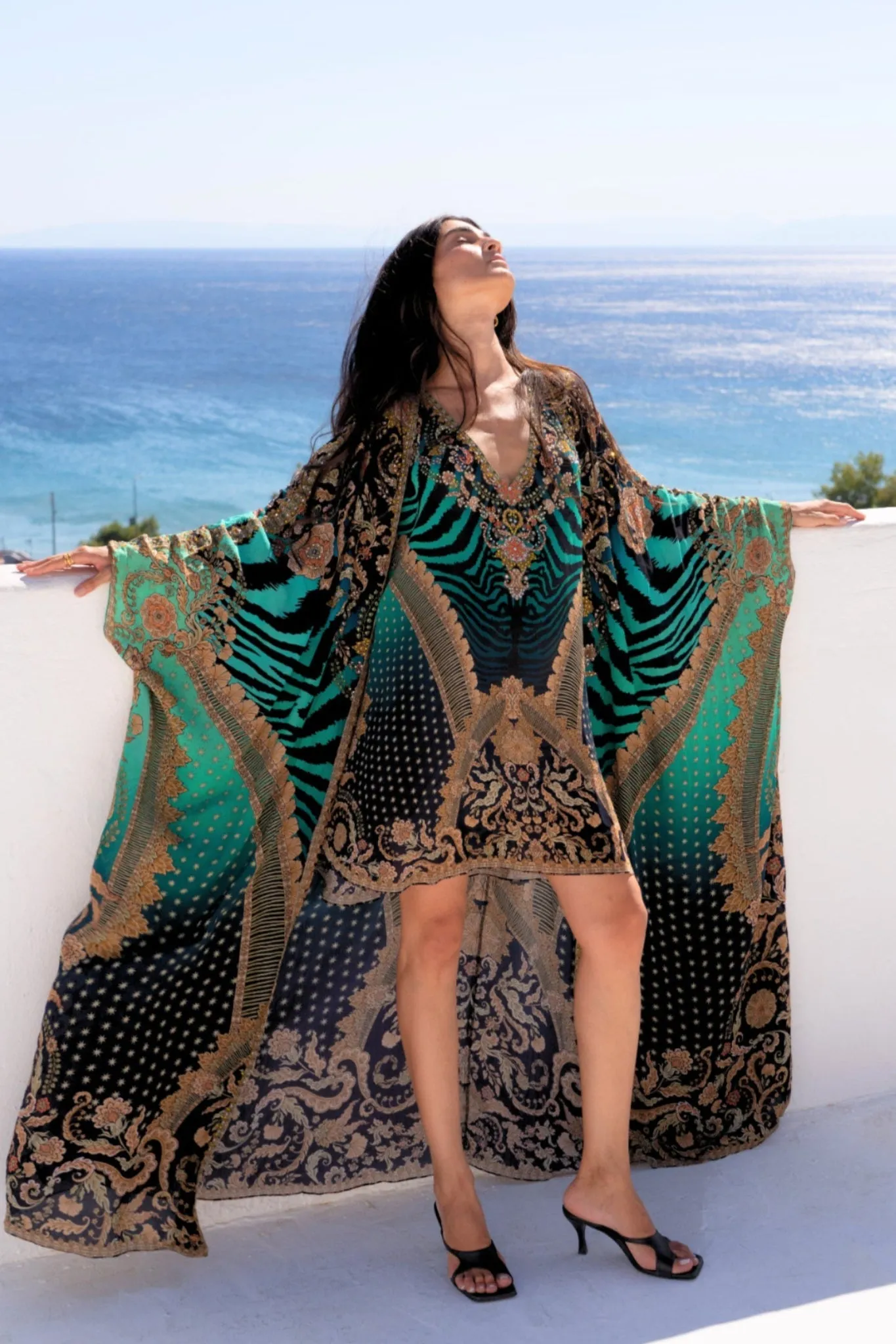 EMERALD EMPRESS KAFTAN DRESS sold by Czarina product image thumbnail 3