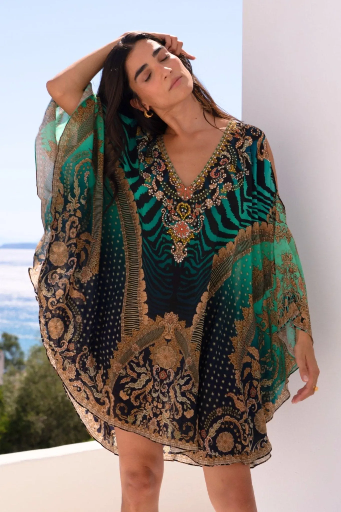 EMERALD EMPRESS KAFTAN DRESS sold by Czarina